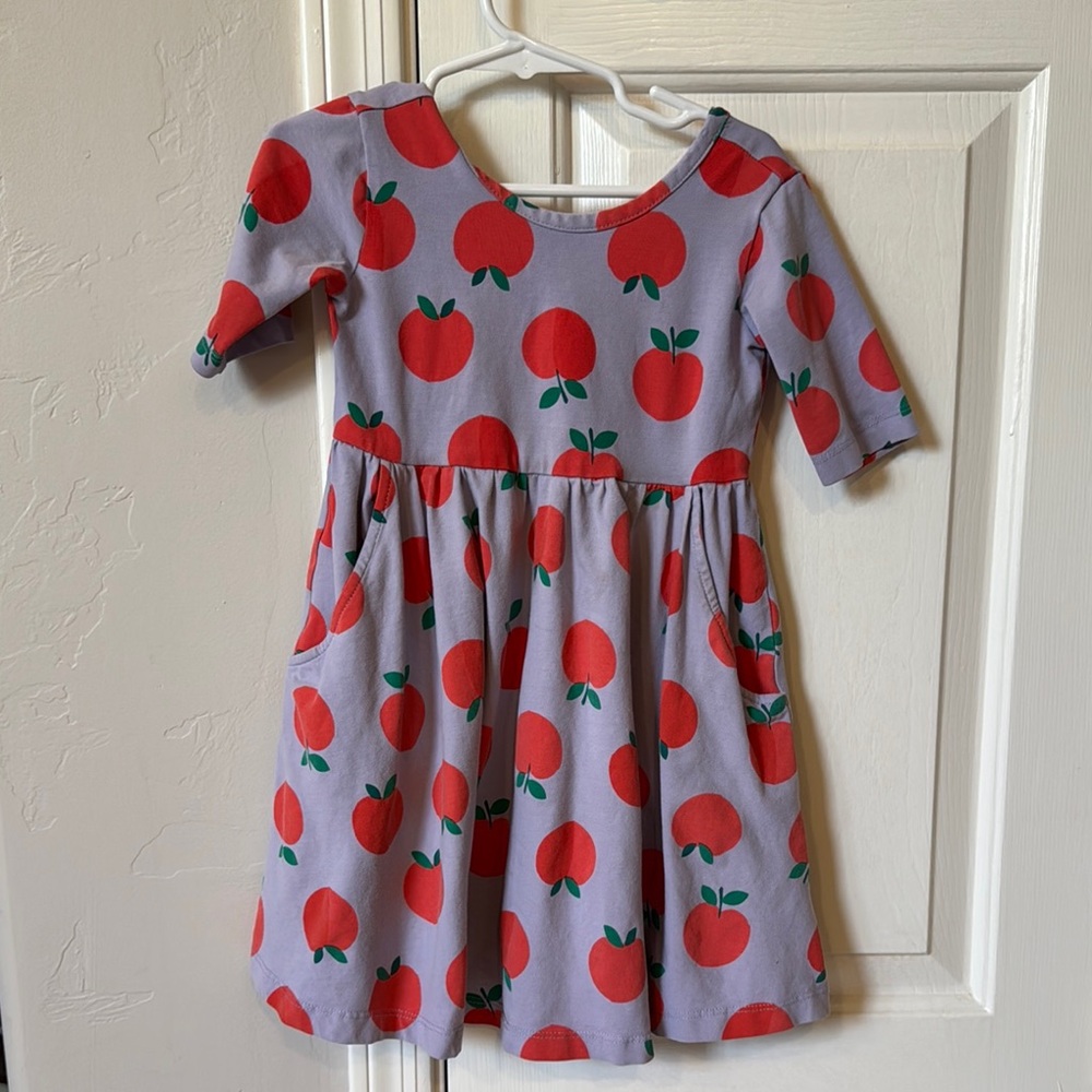 Hanna Andersson Red and Purple Fit and Flare Casual Dress